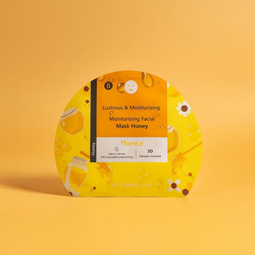 Honey facial mask (22 g) in yellow packaging with front label and mask icon
