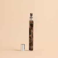 Fallen Petals Eau de Toilette spray bottle with silver cap and clear glass