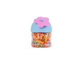 Colorful Hair Ties with Flower-Designed Storage Containers 4