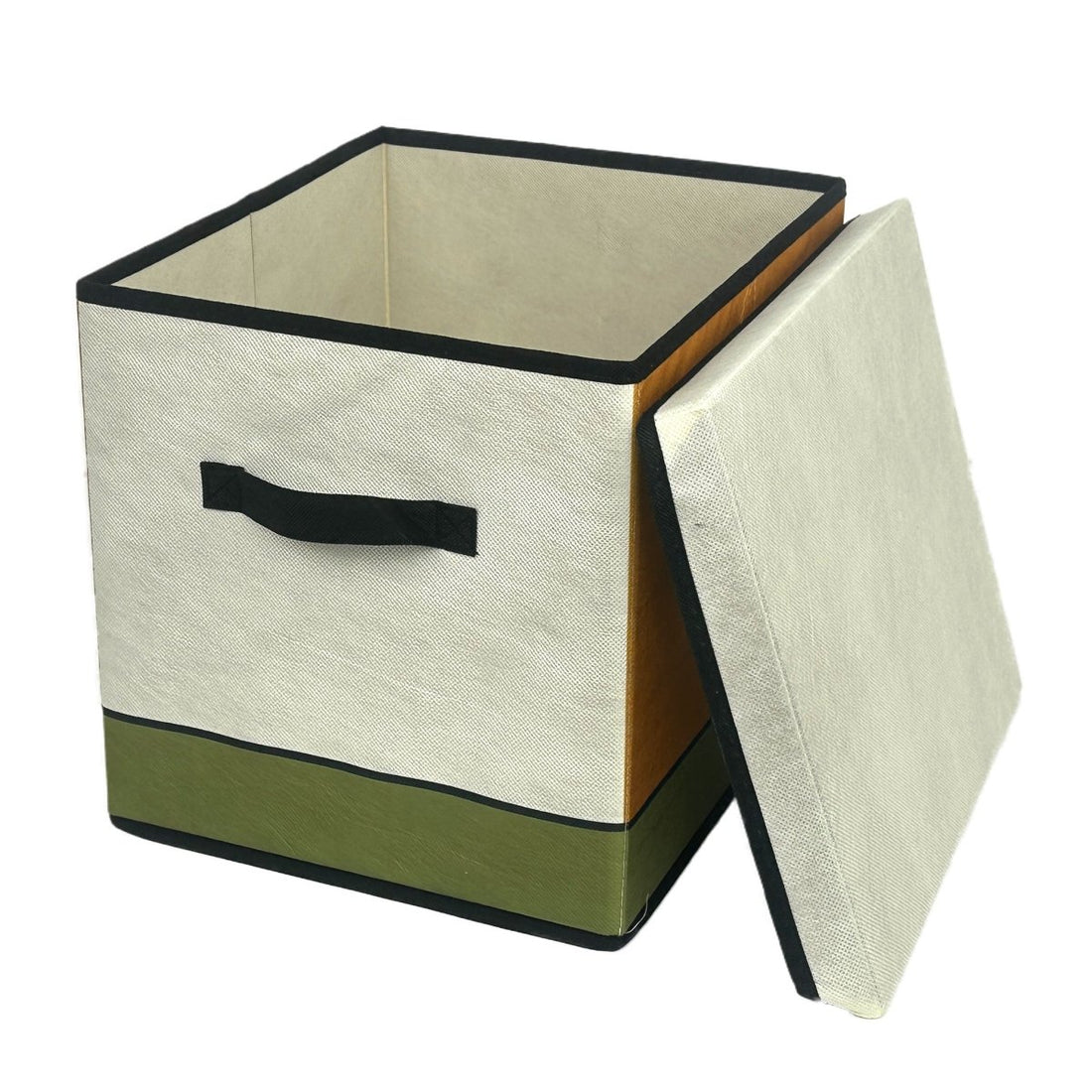 Foldable Storage Box with Lid – Multi - Color Fabric Organizer 30×30×30 cm - MIDI