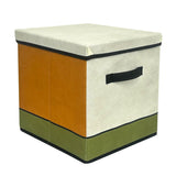 Foldable Storage Box with Lid – Multi - Color Fabric Organizer 30×30×30 cm - MIDI