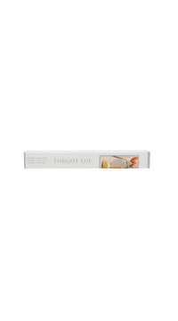 Forgot You perfume box with label text and side-window