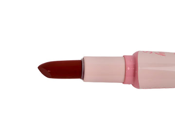 Fouch Up satin lipstick in dark red bullet with light pink tube