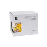 Ceramic cup with Fox Design and Colorful Handle 4