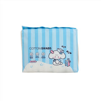Cotton swabs pack with blue striped wrapper, cartoon label, 800 pcs