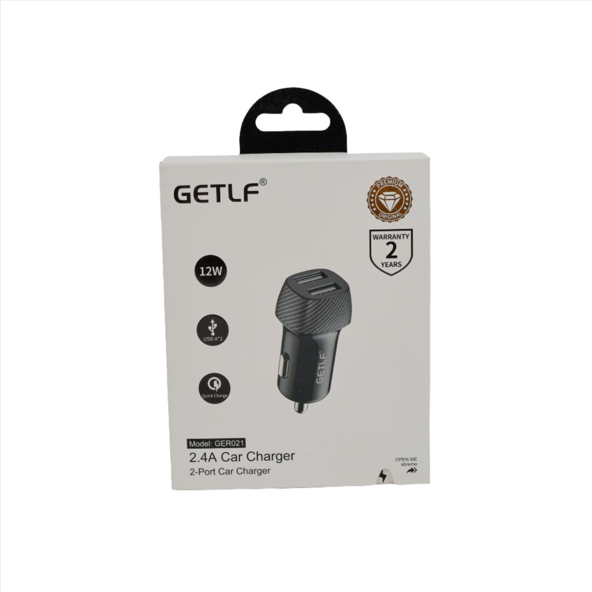 GETLF 2 - Port 2.4A Car Charger - MIDI