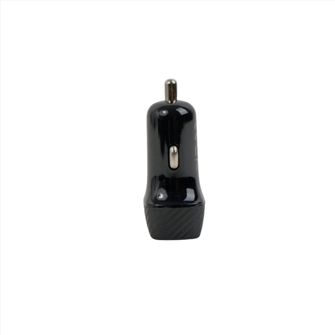 GETLF 2-port car charger with black body and metal plug prongs