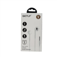 GETLF 3.5mm audio earbuds retail box with earbud image