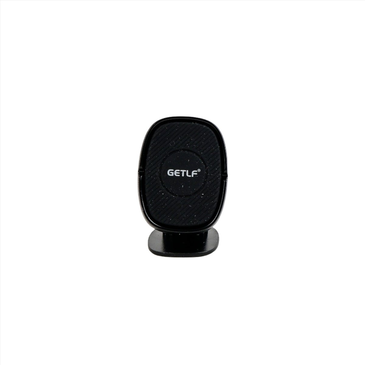 Black Getlf magnetic car phone mount, oval pad with GETLF logo