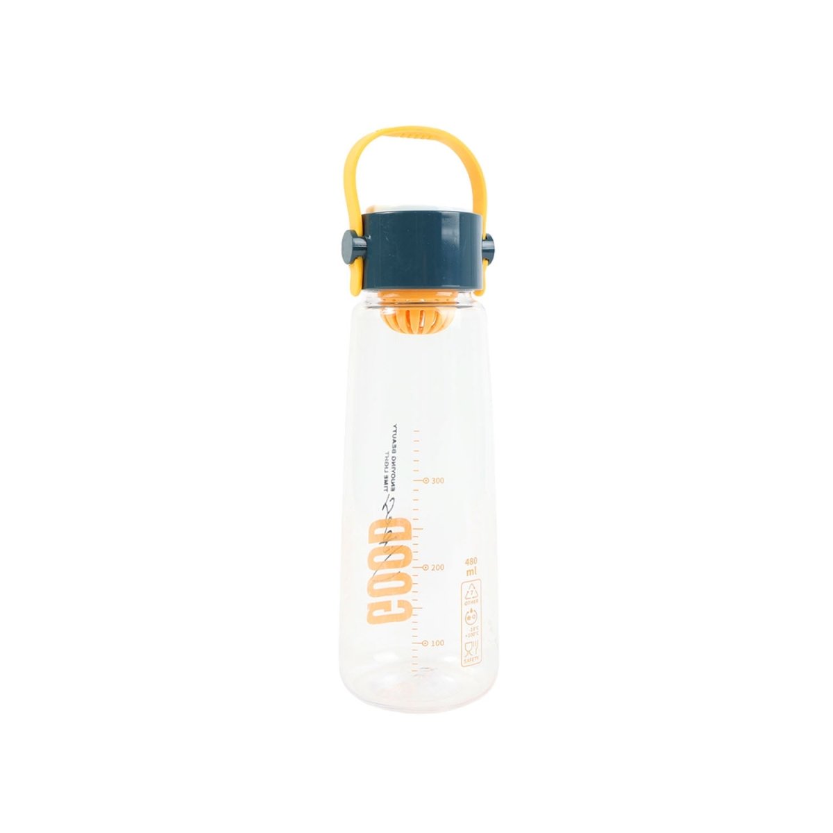 Glass Bottle for Water 480ml with Filter & Carry Handle - MIDI