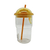 Glass Coffee Cup with Lid & Straw - MIDI