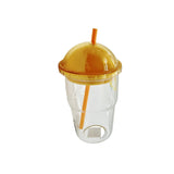 Glass Coffee Cup with Lid & Straw - MIDI
