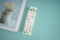 Green highlighter marker set (3 pack) in retail sleeve, with three chisel tips