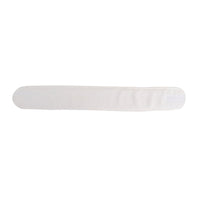 White coral fleece hair headband, flat side view