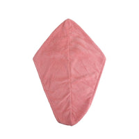 Hair-drying cap towel, pink folded hood design