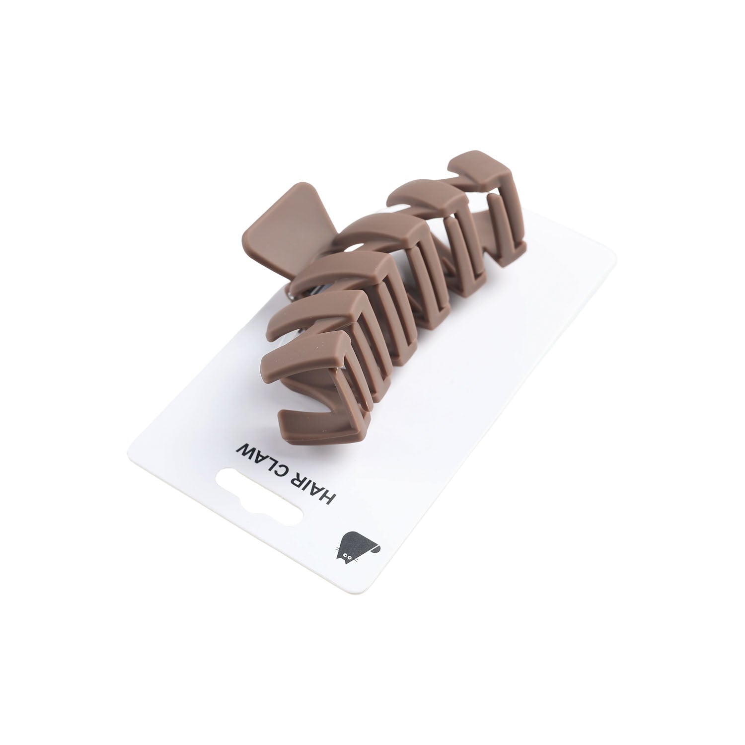 Hairclaw hair claw clip, taupe/beige, with ridged grip teeth