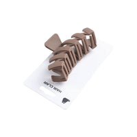 Hairclaw hair claw clip, taupe/beige, with ridged grip teeth