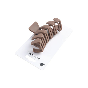 Hairclaw hair claw clip, taupe/beige, with ridged grip teeth