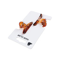 Hair claw clips, amber tortoiseshell 2-pack with backing card