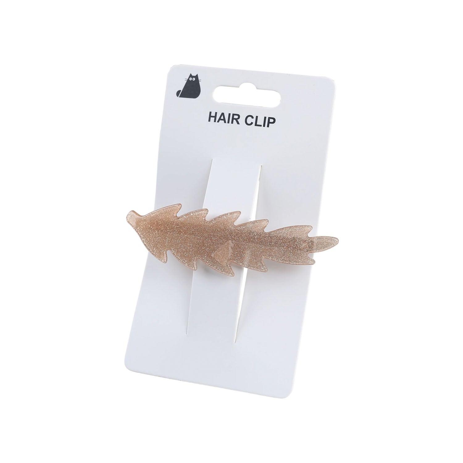 Glitter Leaf Hair Clip 1