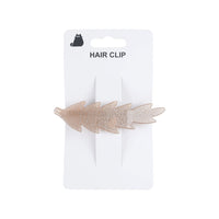 Glitter Leaf Hair Clip 2