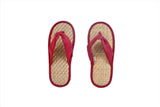 Handmade Straw Sandals - Red - MIDI
