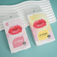 Hydrating lip mask packets with red lip graphic, sealed, lip mask 6-count box