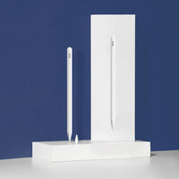 White stylus pencil packaging box with stylus on display