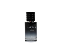 JAKSAA men's perfume bottle with dark glass and silver-tone cap, front label