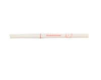 Eyeliner pencil with white barrel and Kakashow logo, red-pink end