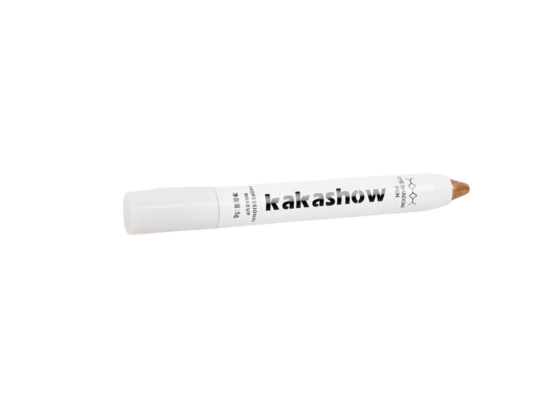 Kakashow shimmer eyeshadow pen, white tube with bronze pointed tip