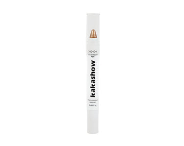 Kakashow shimmer eyeshadow pen in white tube with bronze tip, capped
