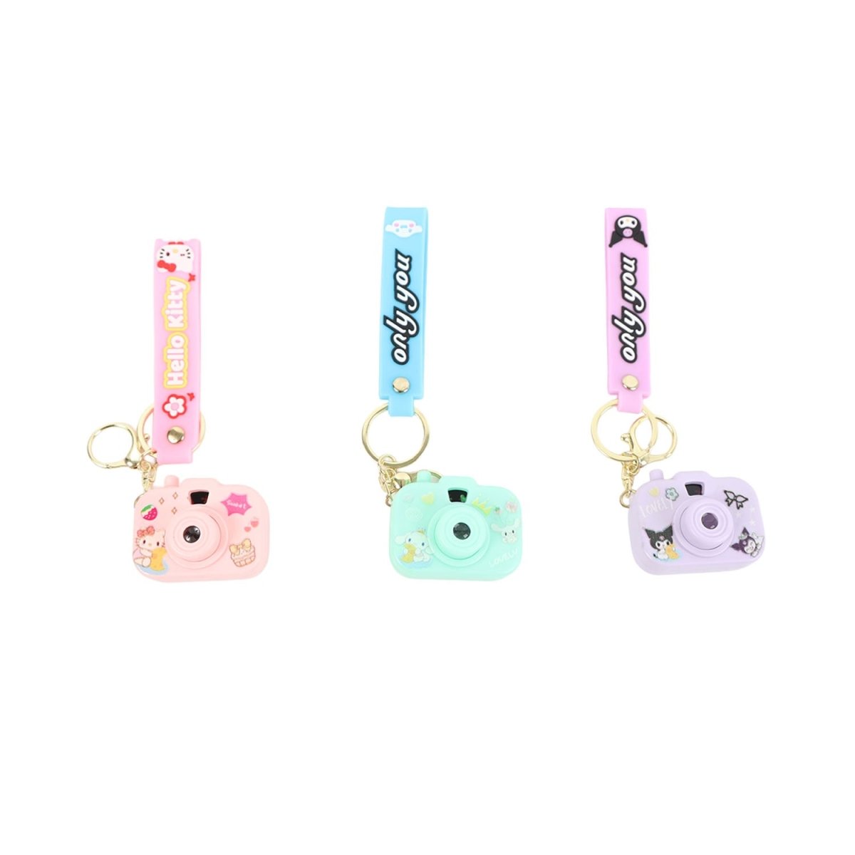 Colorful Camera Shaped Keychain with Rubber Strap 1