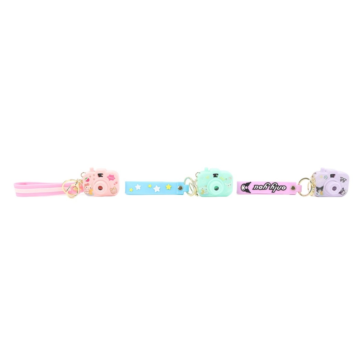 Colorful Camera Shaped Keychain with Rubber Strap 2