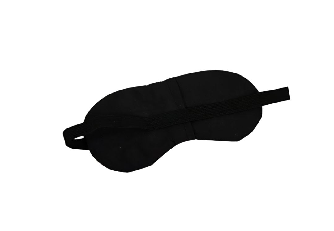 Black kids sleeping blindfold with contoured shape and black side straps