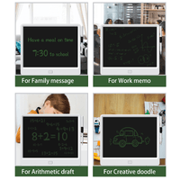 Kids electronic writing pad screen options in four concept panels
