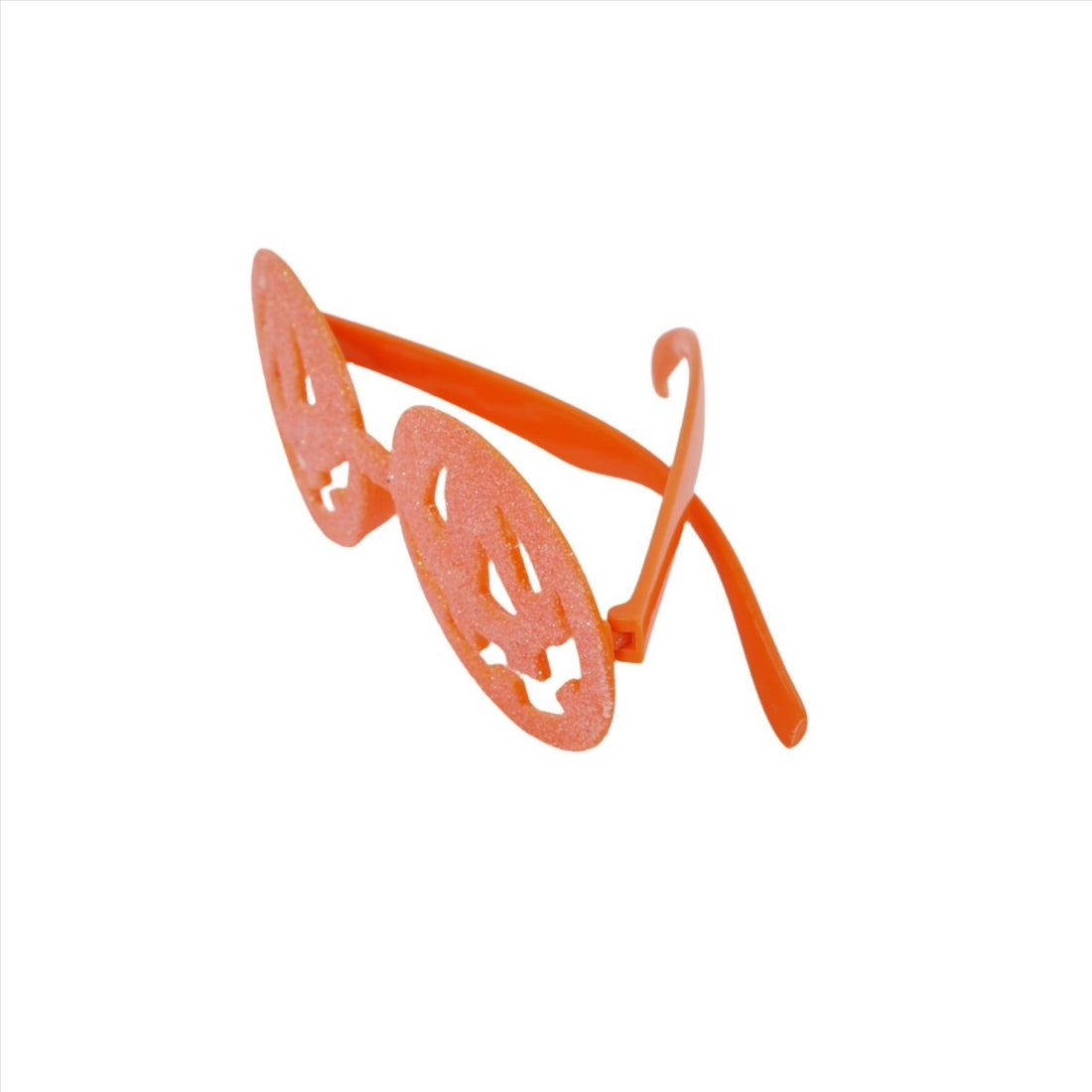 Kids jack-o-lantern novelty glasses, orange frames with pumpkin-shaped cutouts