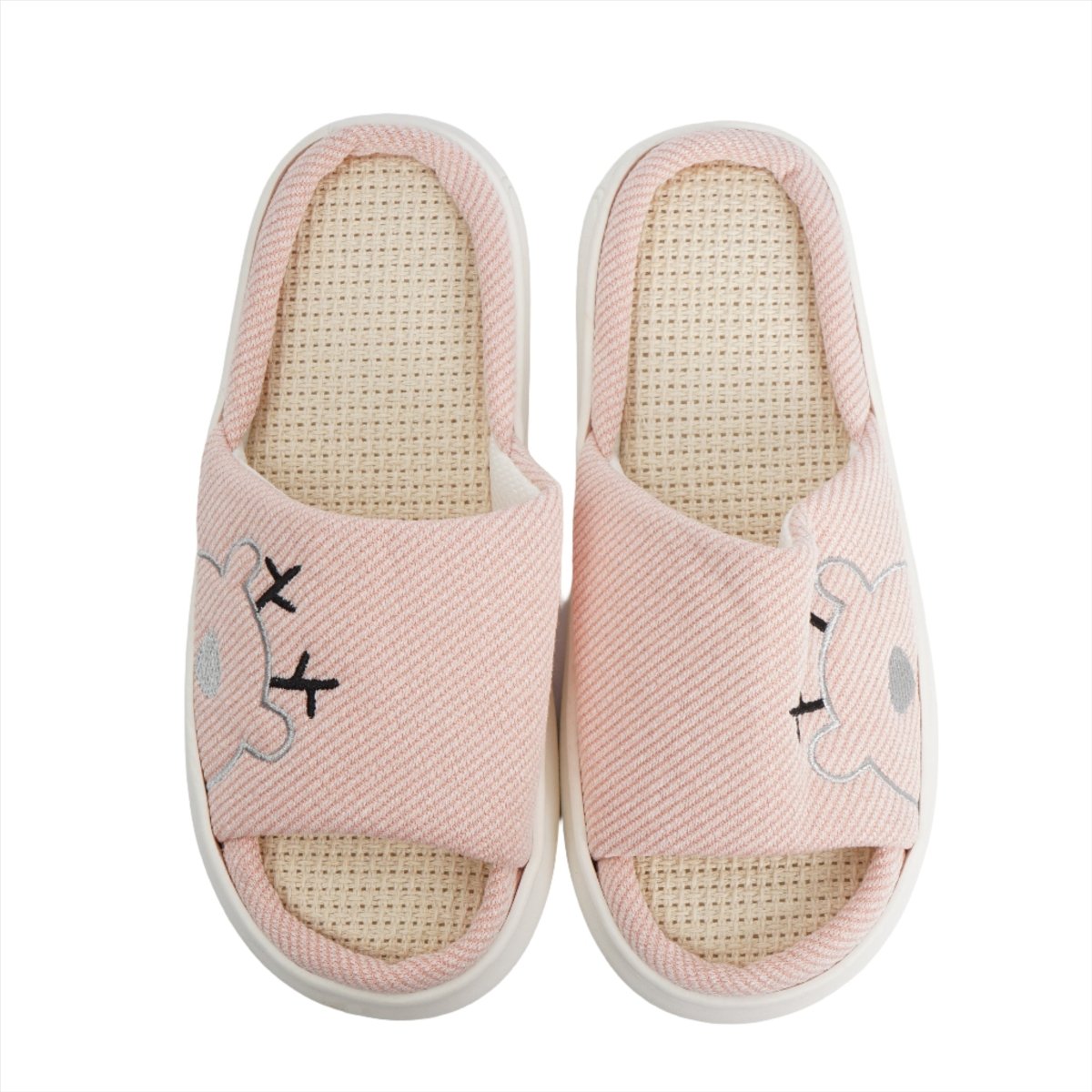 Kids' Pink Bear Slippers - MIDI