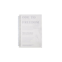 A5 poetry notebook with spiral coil, light cover