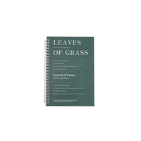 A5 poetry notebook with spiral coil, dark green cover