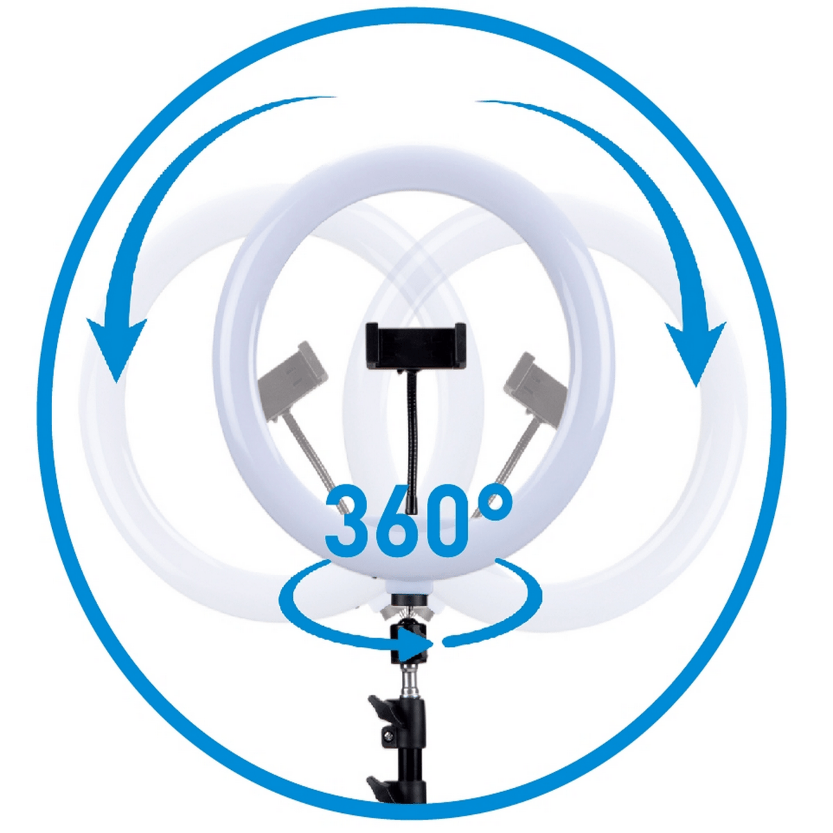 LED Ring Light with Tripod Stand - MIDI