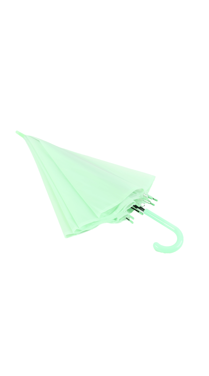 Light & Stylish Clear Umbrella - Mint Green - MIDI
