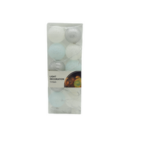 Light decoration ball set with silver and white globe bulbs, 10 balls in bag