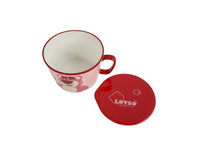 Ceramic cup with lid Lotso design 3