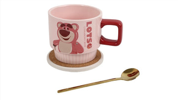 Lotso Ceramic Cup with Lid and Spoon 1