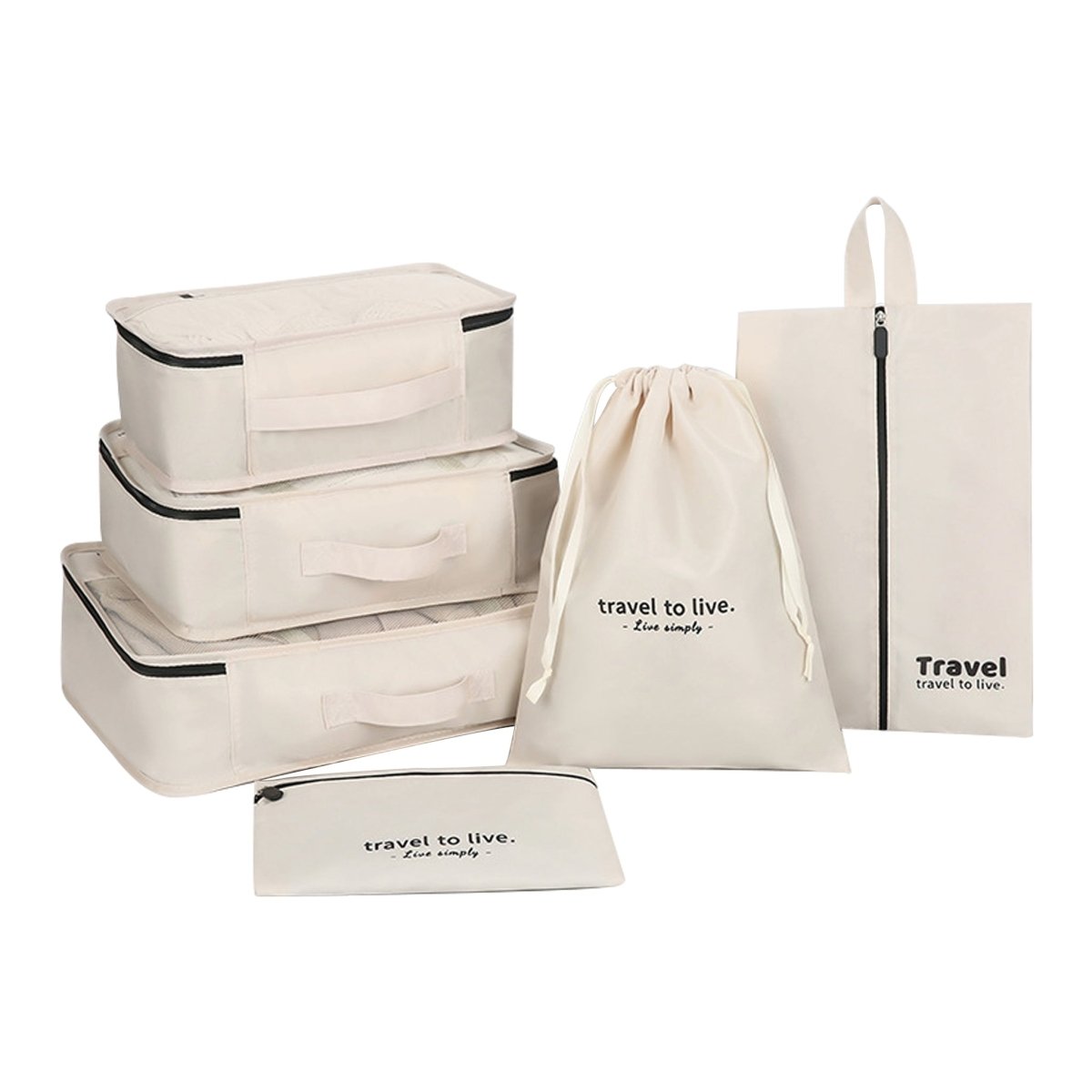 Luxury Travel Packing Cubes - 7pcs Set - MIDI