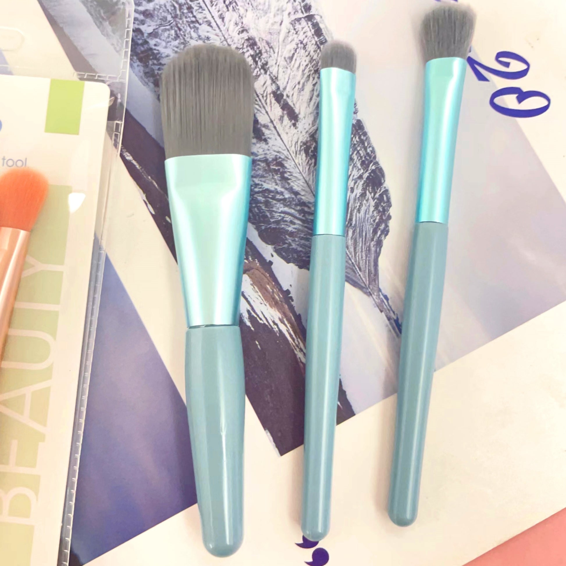 The bristles are soft the handle feels comfortable