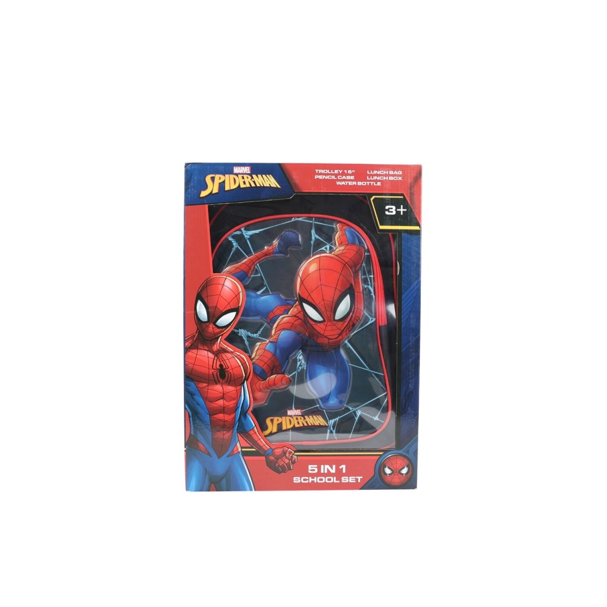 Marvel Spiderman 5 - in - 1 Trolley Bag Set 16” – School Pack - MIDI
