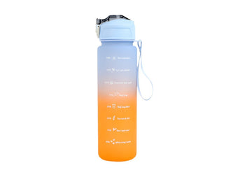 700ml portable gradient snap cup, blue-to-orange, flip lid and wrist strap