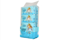 Mini pure water wipes multipack in blue package with penguin cartoon and wipe text